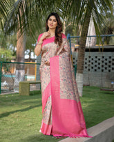 Gorgeous Soft Banarasi Silk Pink Saree